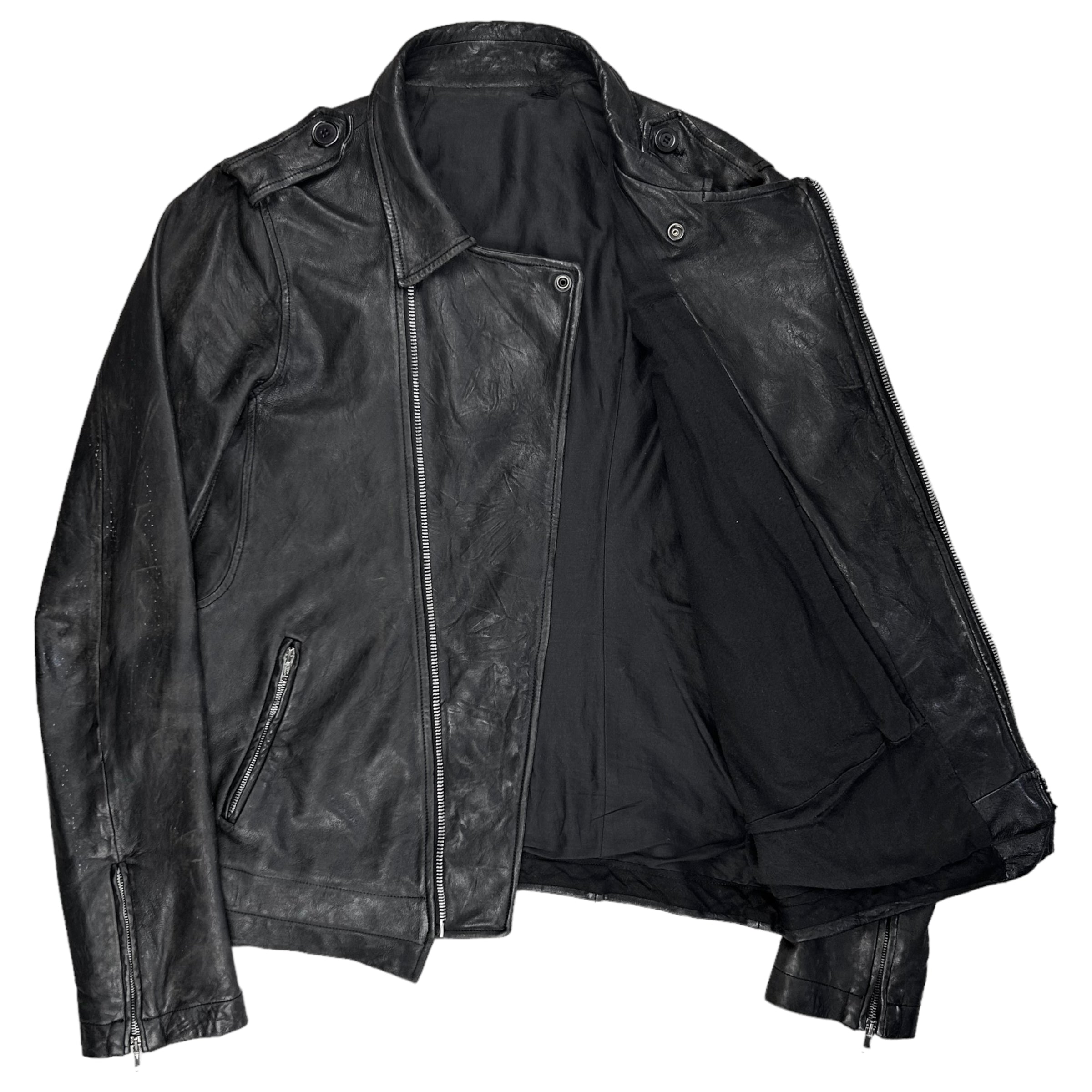 Rick Owens Strutter Biker Leather Jacket - SS09 – Vertical Rags