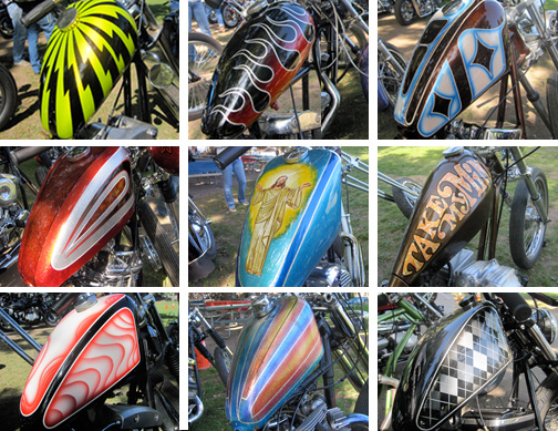 ハーレーピーナツタンクハイトンネルショベルエボキャップコック付き