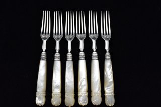 ANTICO】 ヒルデスハイムローズ ケーキフォーク 6本【純銀】 12cm