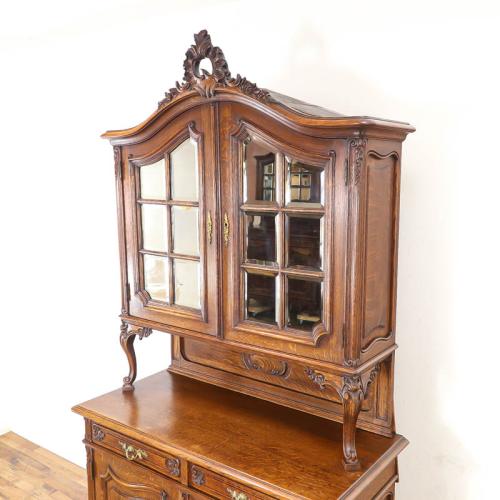 フレンチアンティーク キャビネット 収納家具 オーク材 v_64495b