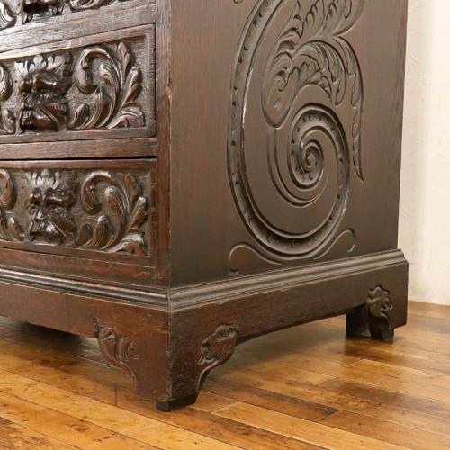 イギリスアンティーク ライティングビューロー オーク材 v_55718