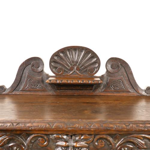 イギリスアンティーク サイドテーブル 机 オーク材 v_59112