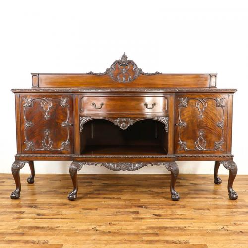 イギリスアンティーク サイドボード 収納家具 マホガニー材 v_58845