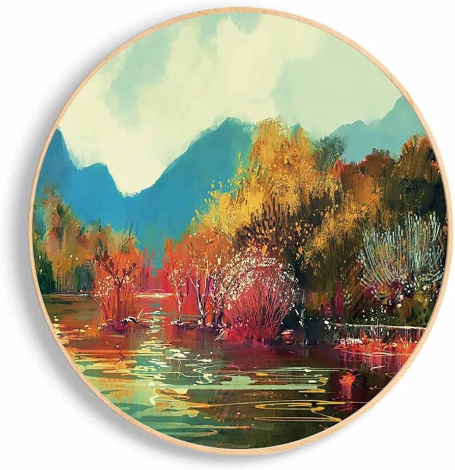 掛け軸 竹内松風 超光力 光臨 彩色山水 絹本 希少 軸装 茶道具 掛軸 美