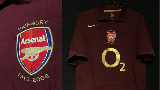 アーセナル 05-06 ユニフォーム ホーム ハイバリーラストモデル ラスト