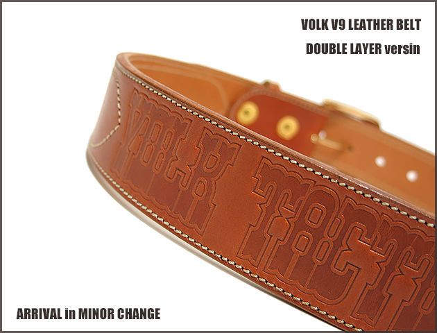 美品〉VOLK V-9 LEATHER BELT ブラック VOLK V-9 LEATHER BELT