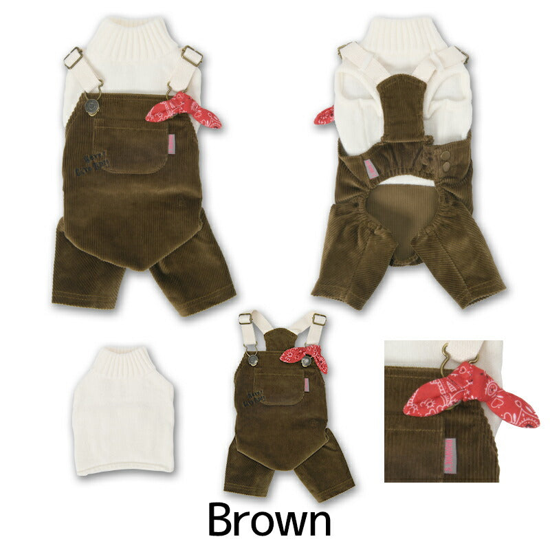 重ね着コーデュロイロンパース S/M/L/XL/XXL BROWNIE'S-ブラウニーズ