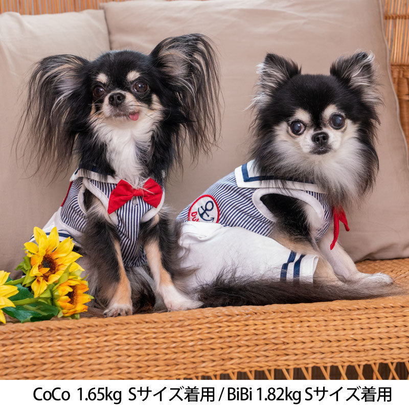 水兵セーラーワンピ S/M/L/XL Dulce-ドゥルチェ- 犬服 ドッグウェア