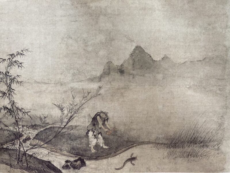 国宝-絵画｜瓢鮎図（如拙筆）［妙心寺退蔵院］ | WANDER 国宝 | WANDER