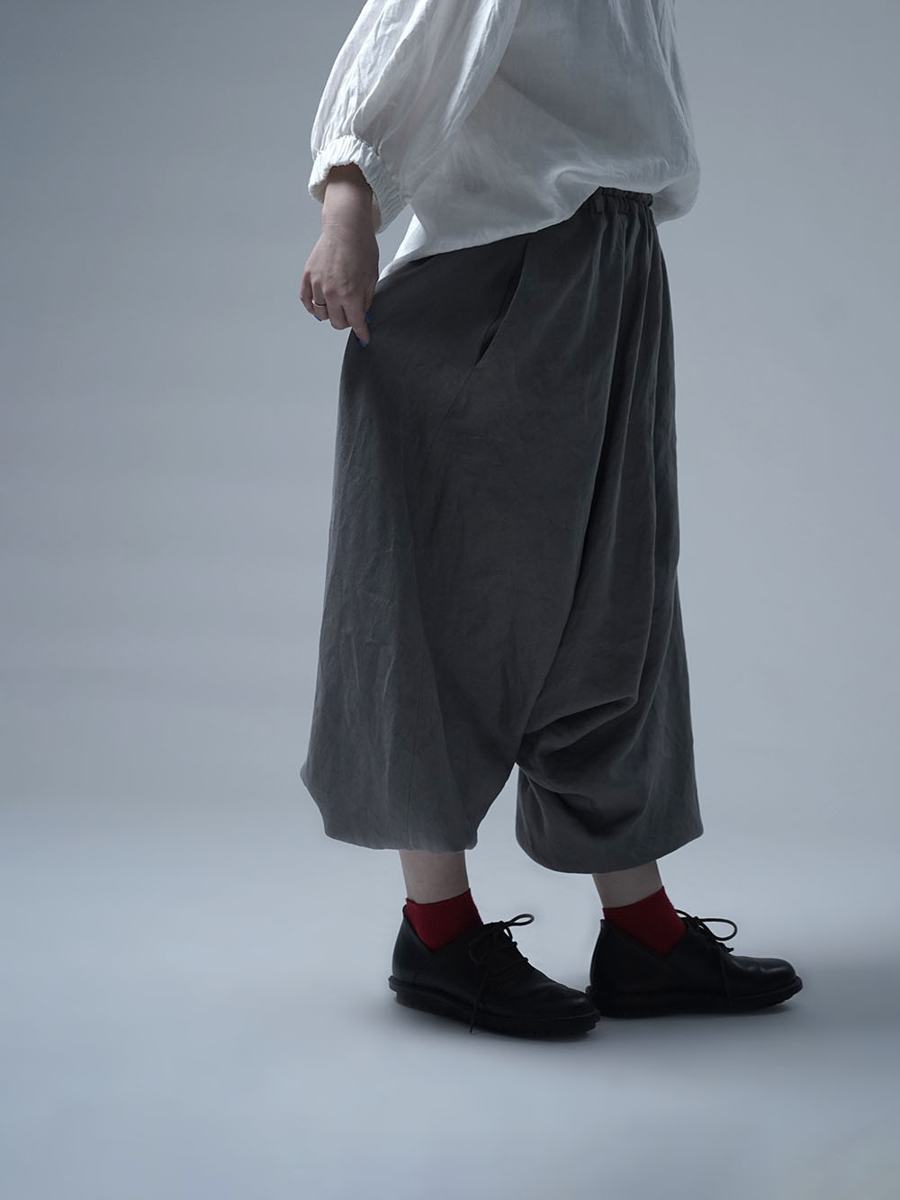 ワフwafu メンズサルエルパンツ