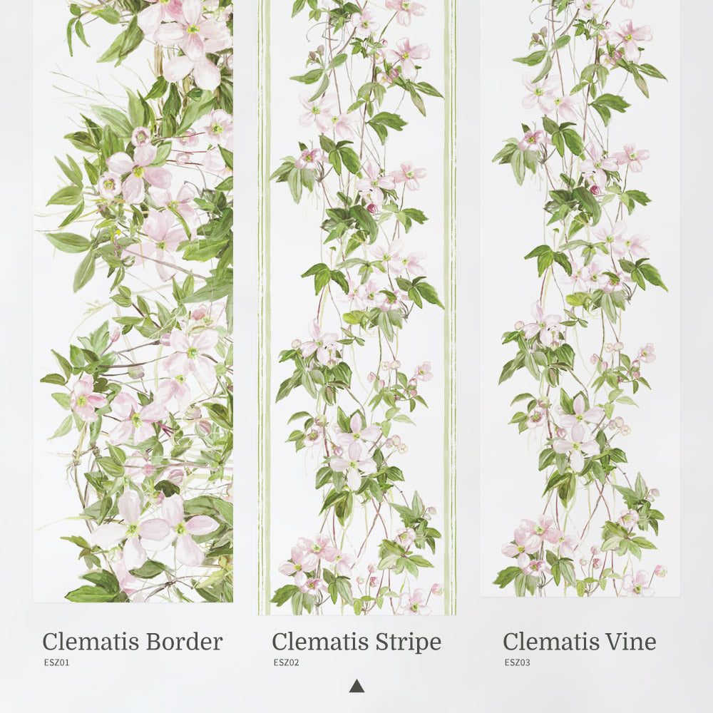 マステ感覚で貼る壁紙 【EASY WALL TAPE®︎】Sian Zeng / Clematis
