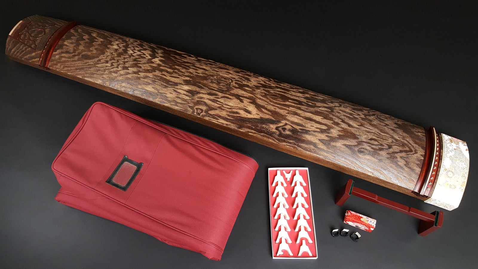 木製琴 13弦 ケース付き 木製 琴13ゲン オレンジケース付き 木製 琴13