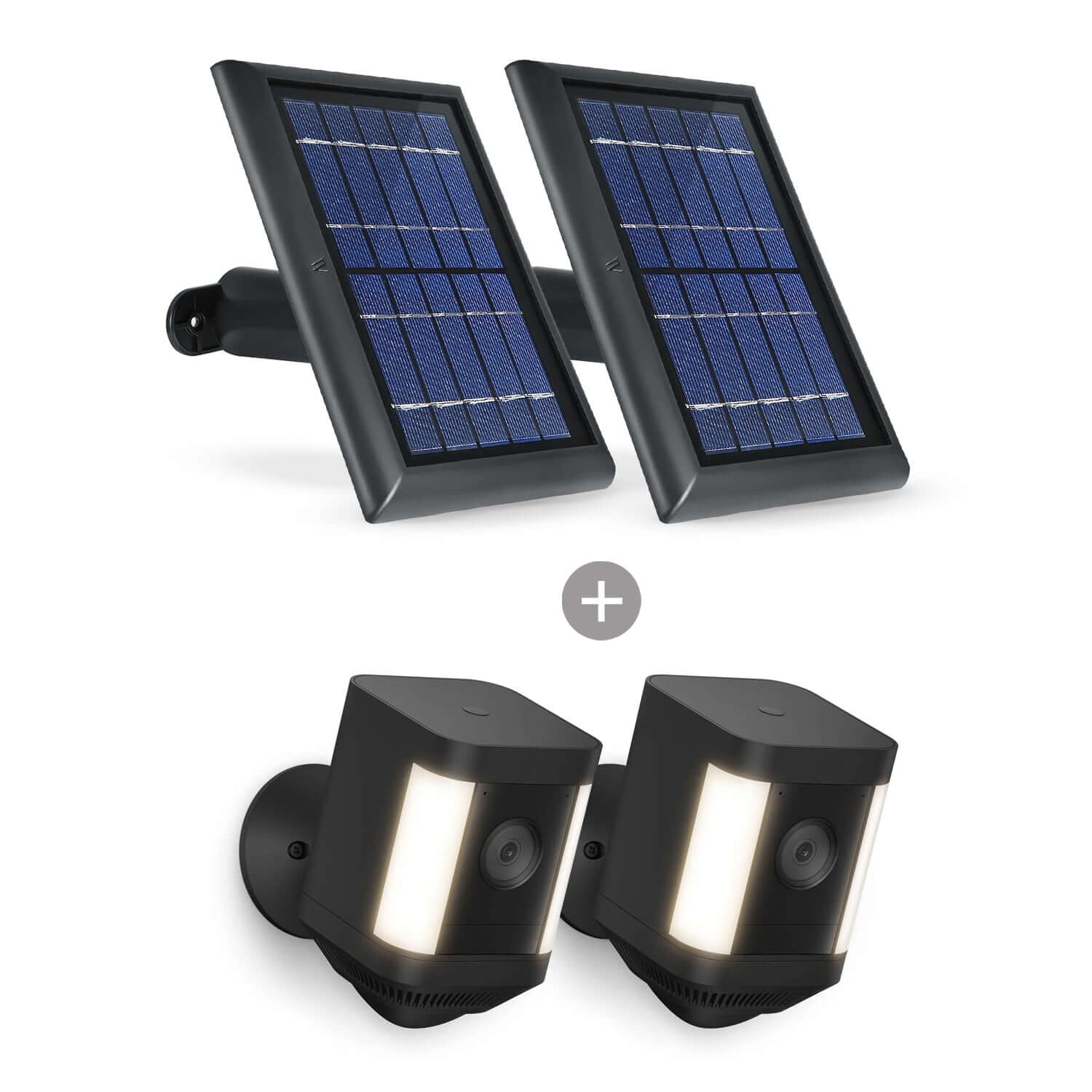 Ring Spotlight Cam Plus Battery + Solar Panel Bundle (1-Pack
