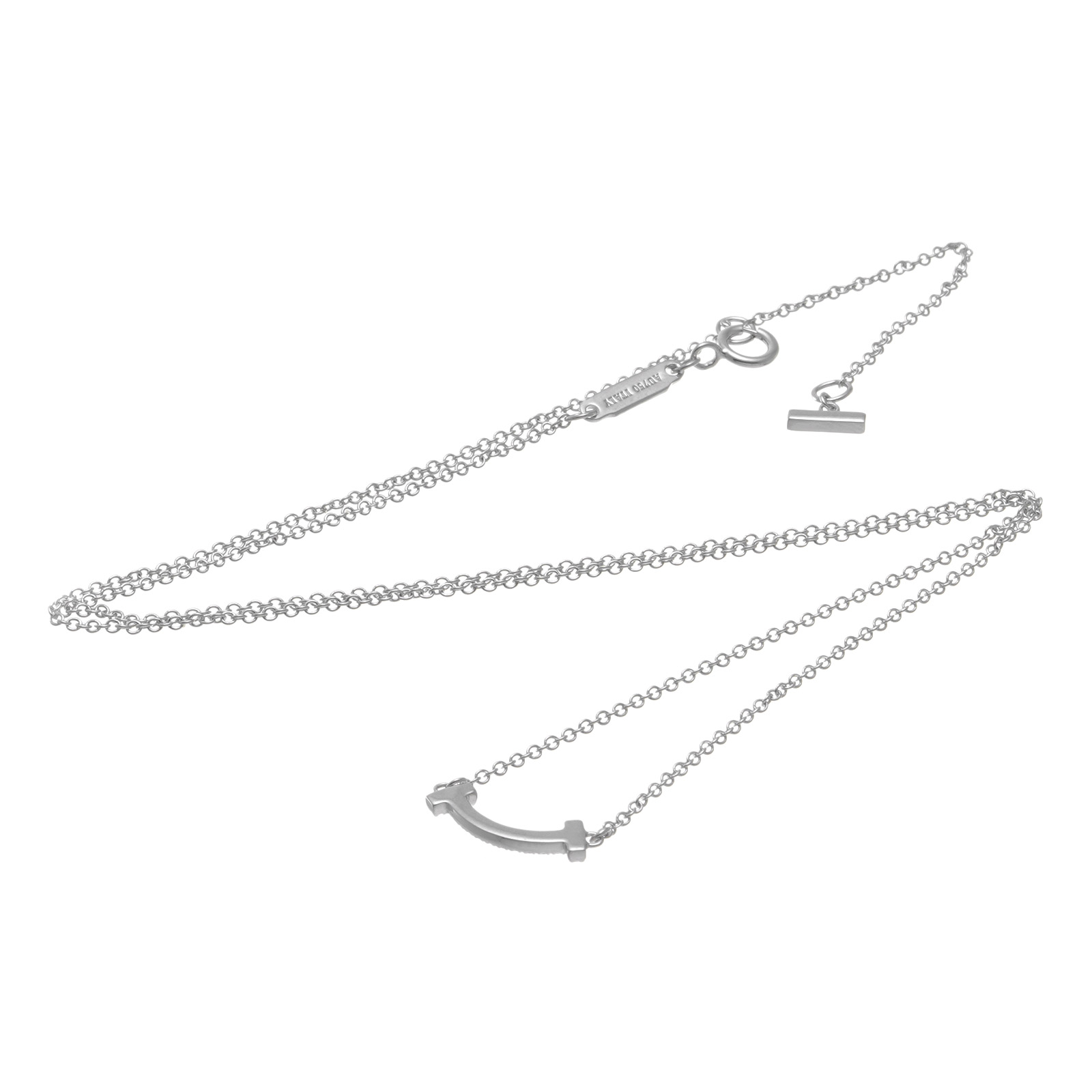 ティファニーT スマイル ペンダント ダイヤWG TIFFANY ティファニーT