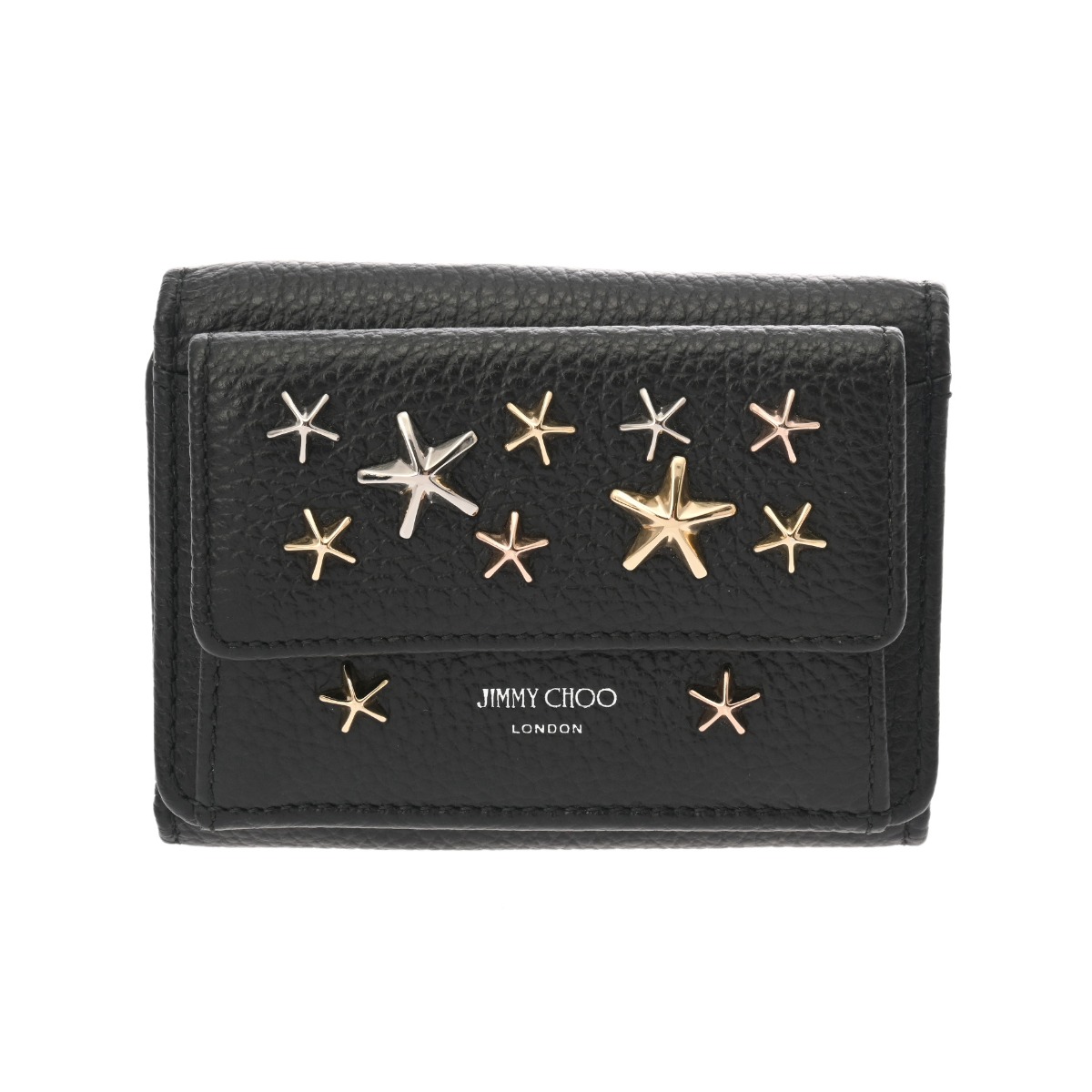 ジミーチュウ コンパクトウォレット スタッズ ブラック スタッズ
