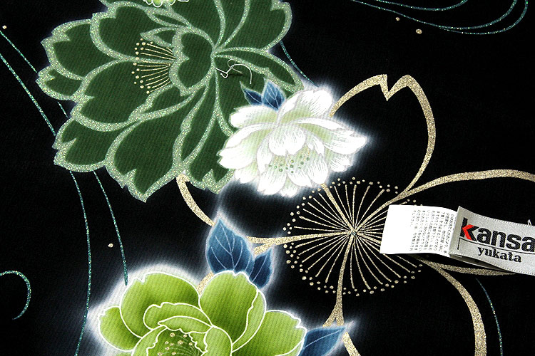 ファッションデザイナー Kansai「山本寛斎」 黒地 変わり織 クイン