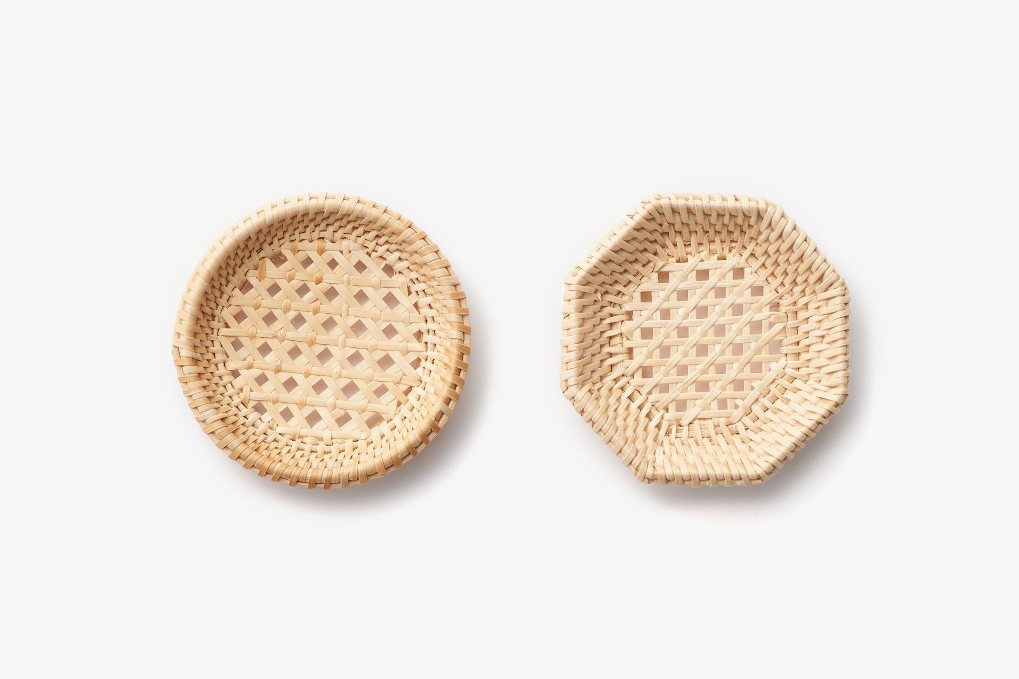 未使用】駿河 竹細工 八角 茶托 未使用】駿河 竹細工 八角 茶托 未使用