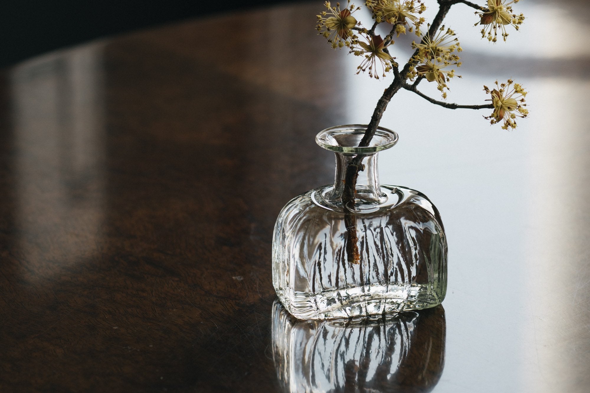 くるみガラス 一輪挿し｜ガラス工房 橙