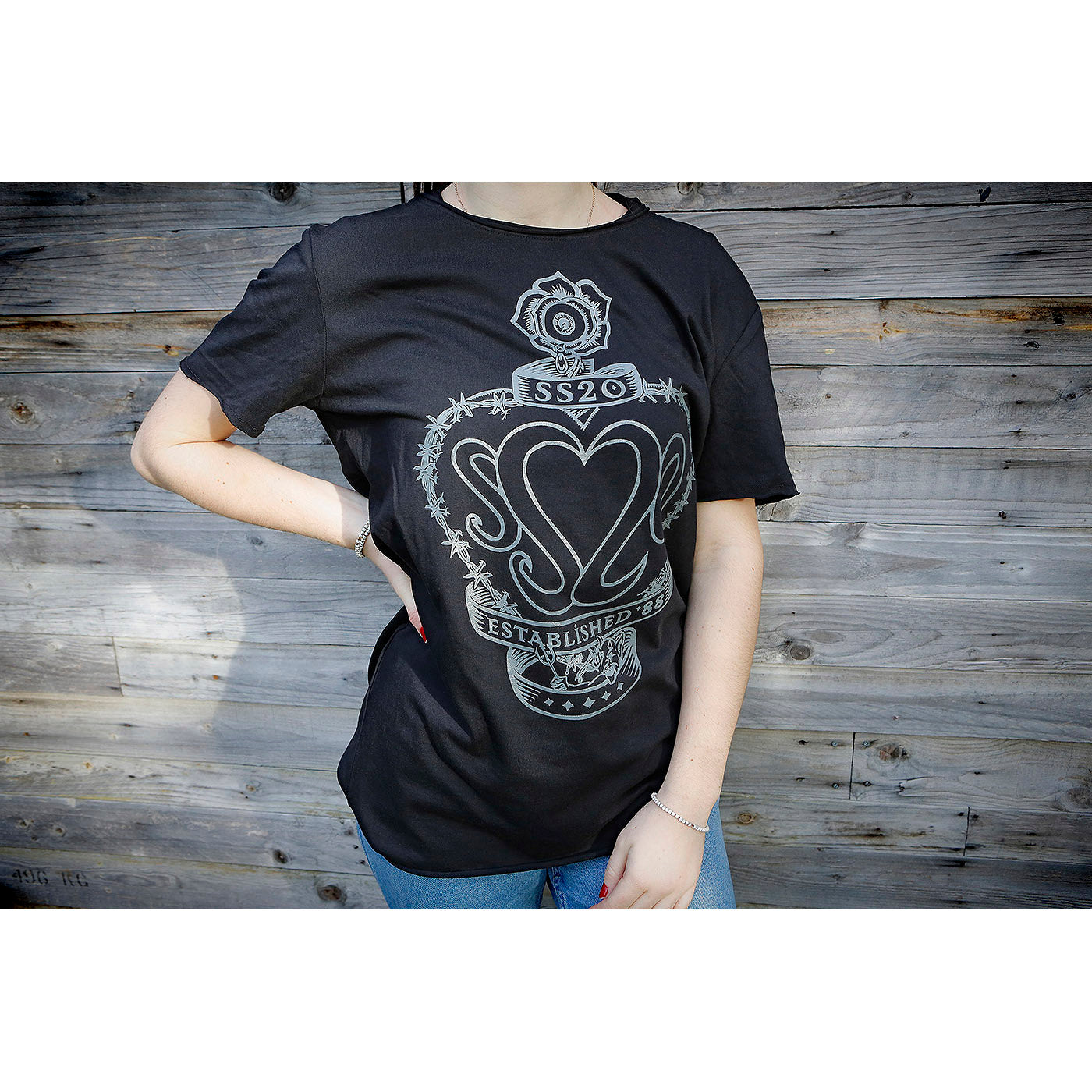 RILY Heart Logo SS Tee 黒 Mサイズ RILY Heart Logo Tee SS Black