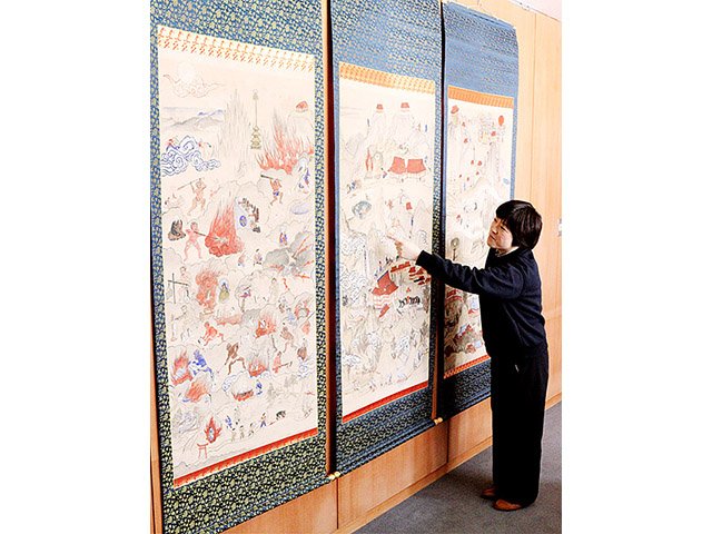 真作】幸野楳嶺/梅椿図/早春/花図/掛軸/名家伝来/AD-747 真