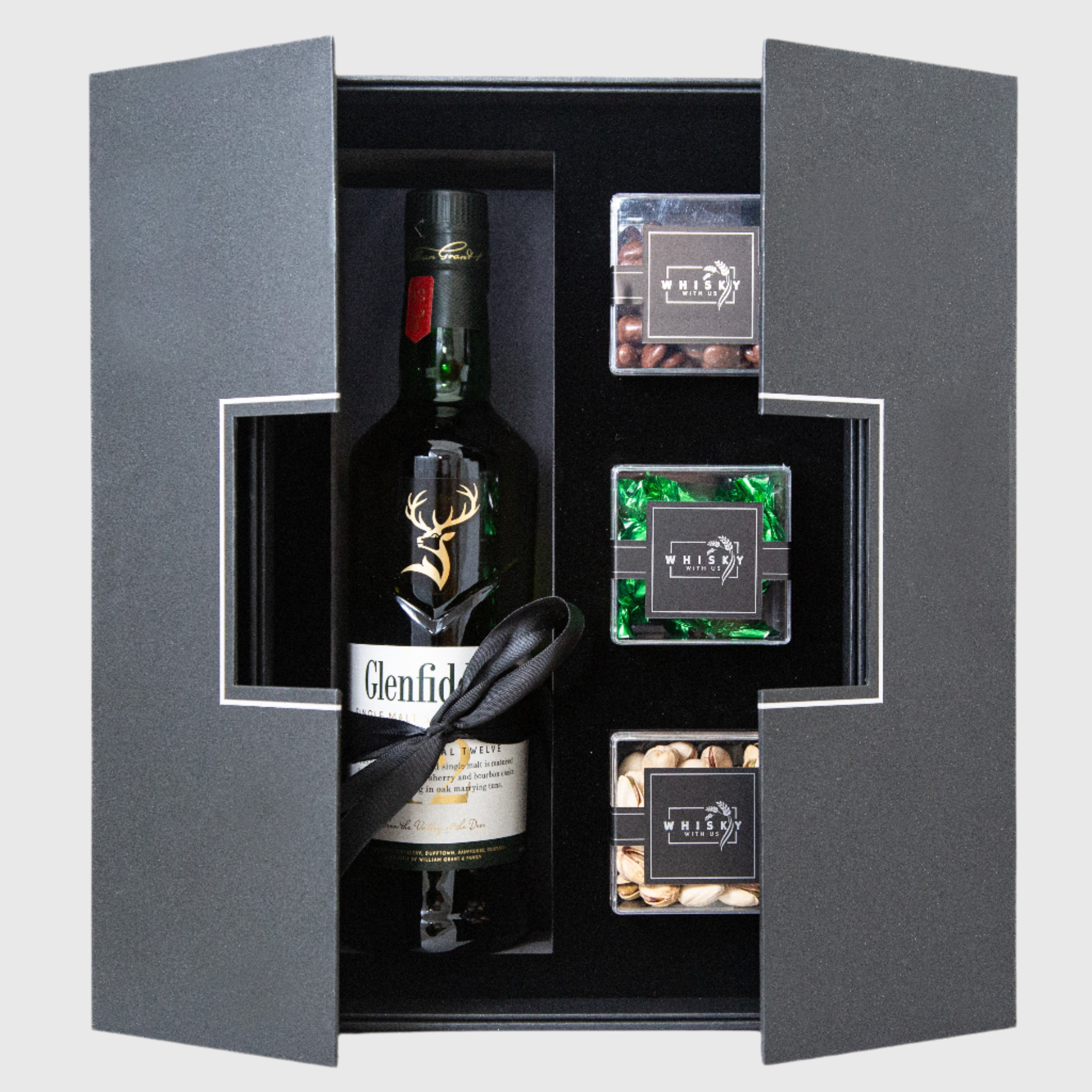 Whisky Hamper Gift Box Glenfiddich 12 Whisky with Paired Treats