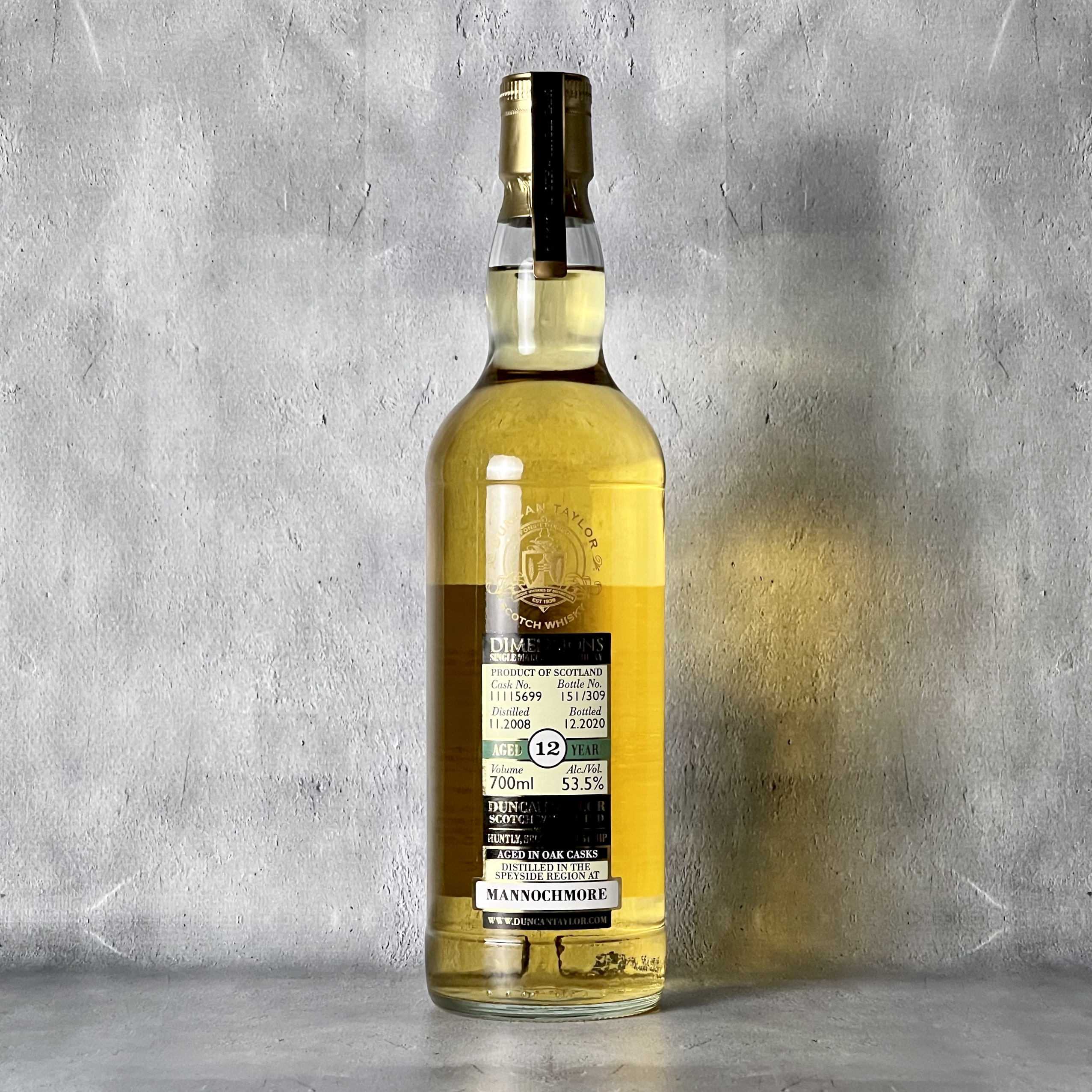 WHISKY LOVERS ONLINESHOP / マノックモア2008 12年 ダンカンテイラー