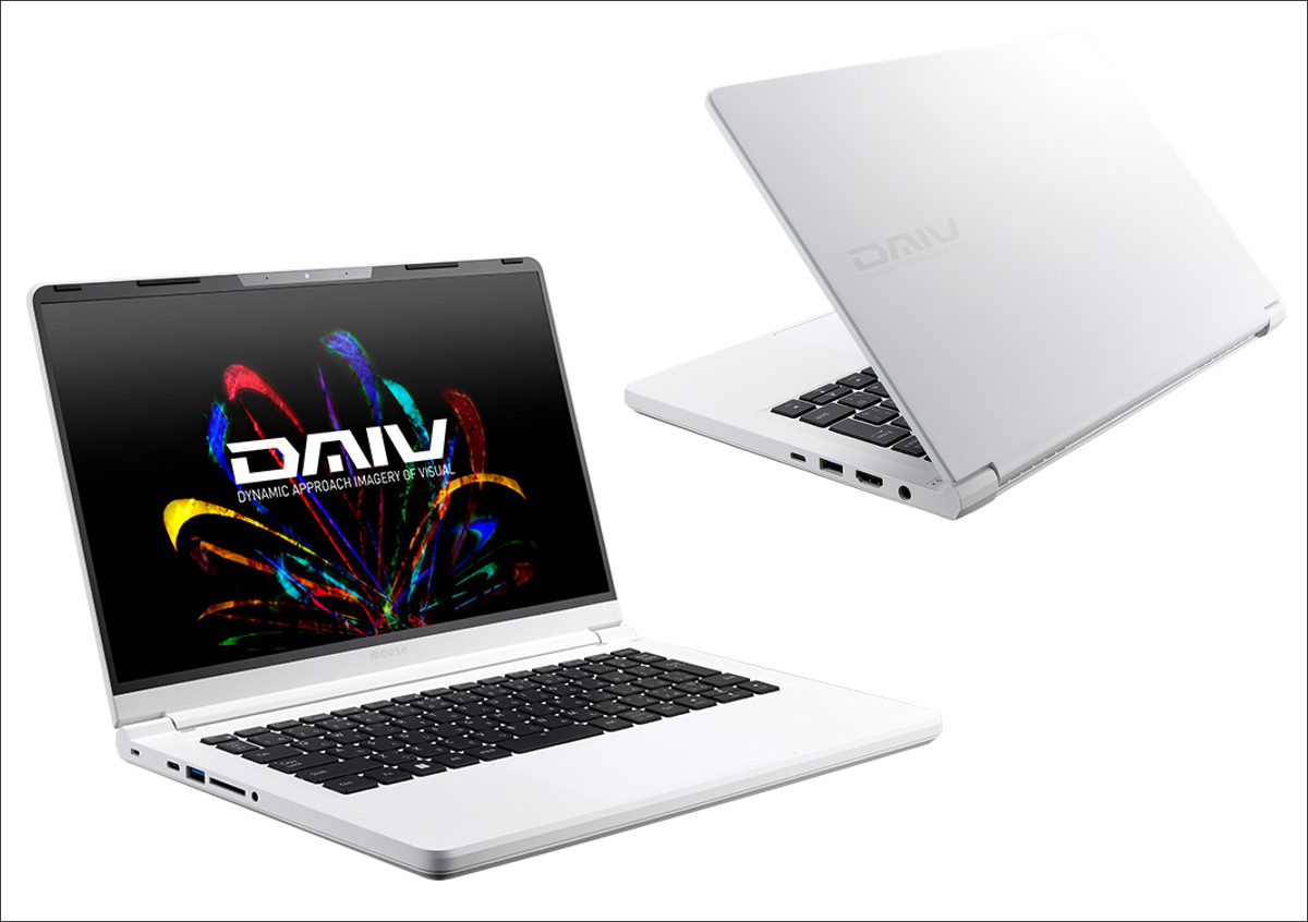 mouse DAIV R4-I7G50WT-A － 14インチで重さ1.42 kg、GeForceを搭載