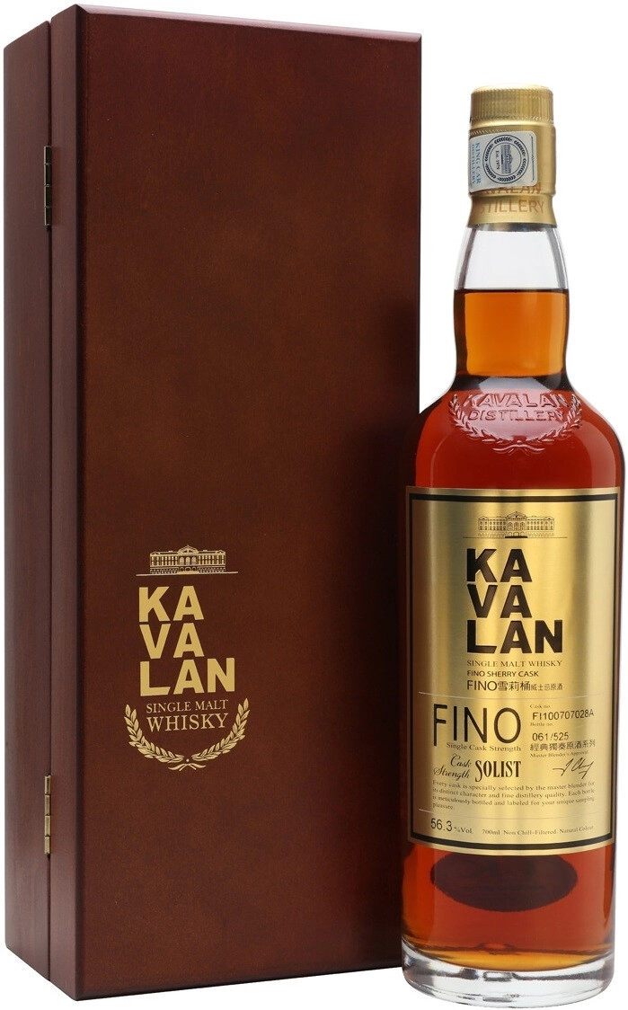 Whisky Kavalan, Solist Fino Sherry Cask (56,3%), wooden box, 700