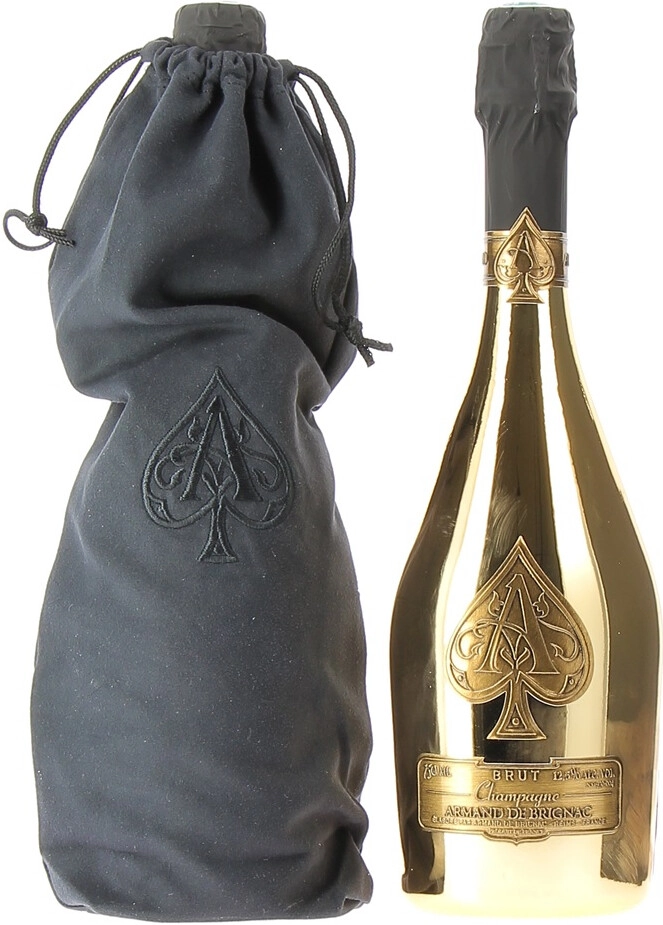 Champagne Armand de Brignac Brut Gold, velvet bag, 750 ml Armand