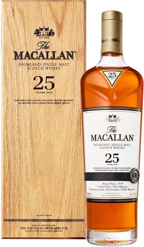 Whisky The Macallan 25 Year Sherry Oak, wooden box, 700 ml The
