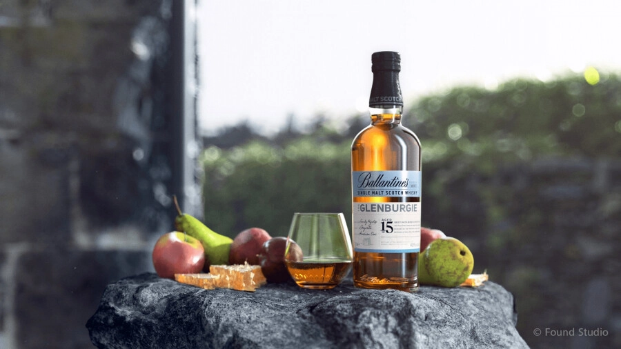 Whisky Ballantine's Glenburgie 15 Years Old, in tube, 700 ml