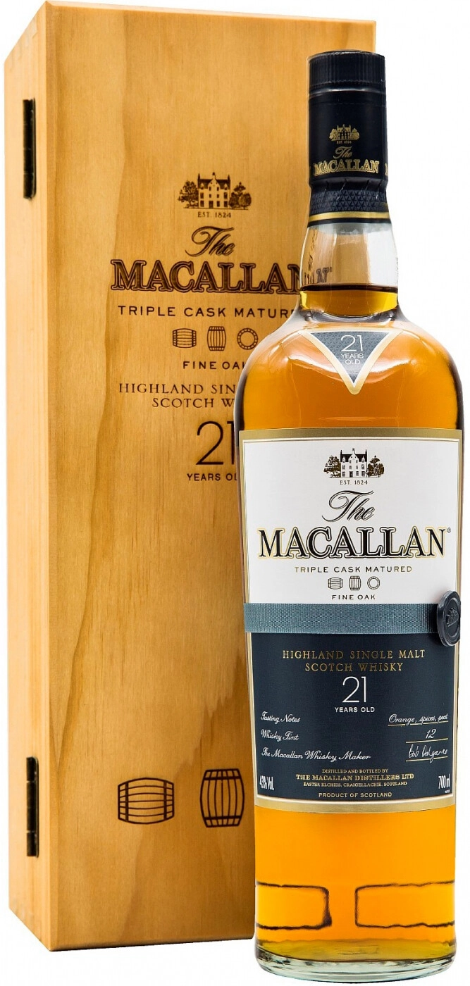 Whisky Macallan Fine Oak 21 Years Old, with box, 700 ml Macallan