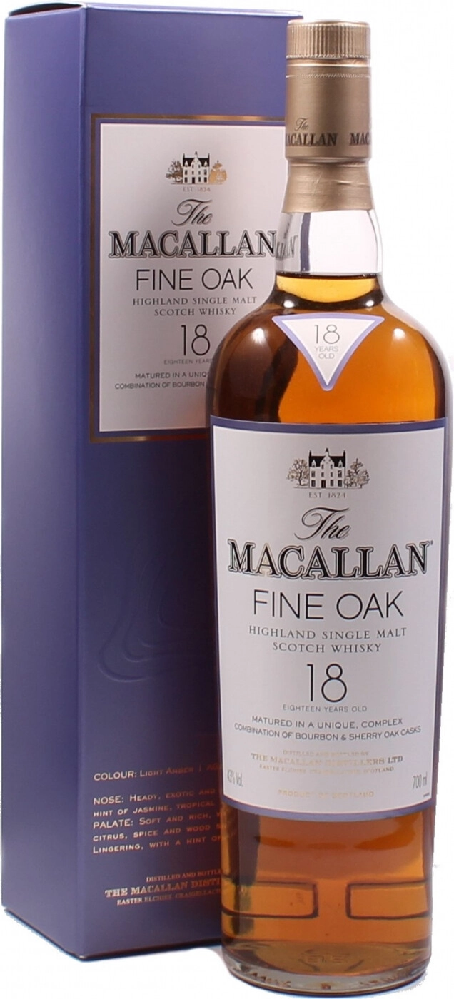 Whisky Macallan Fine Oak 18 Years Old, with box, 700 ml Macallan