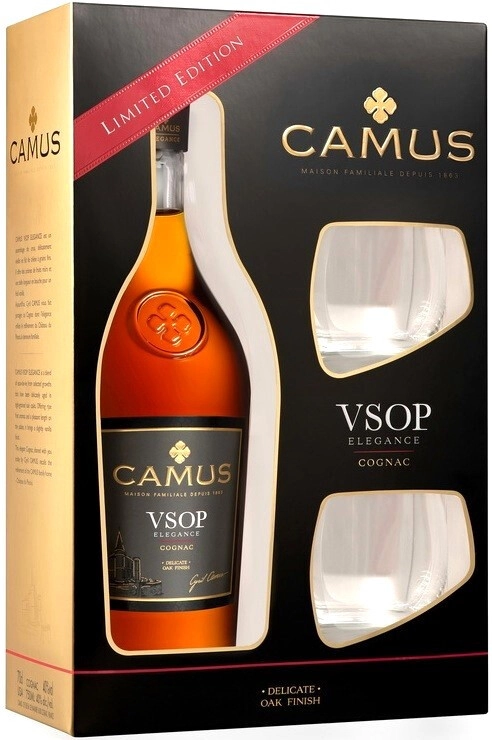 Set Camus VSOP, gift box with 2 glasses Camus VSOP, gift box with