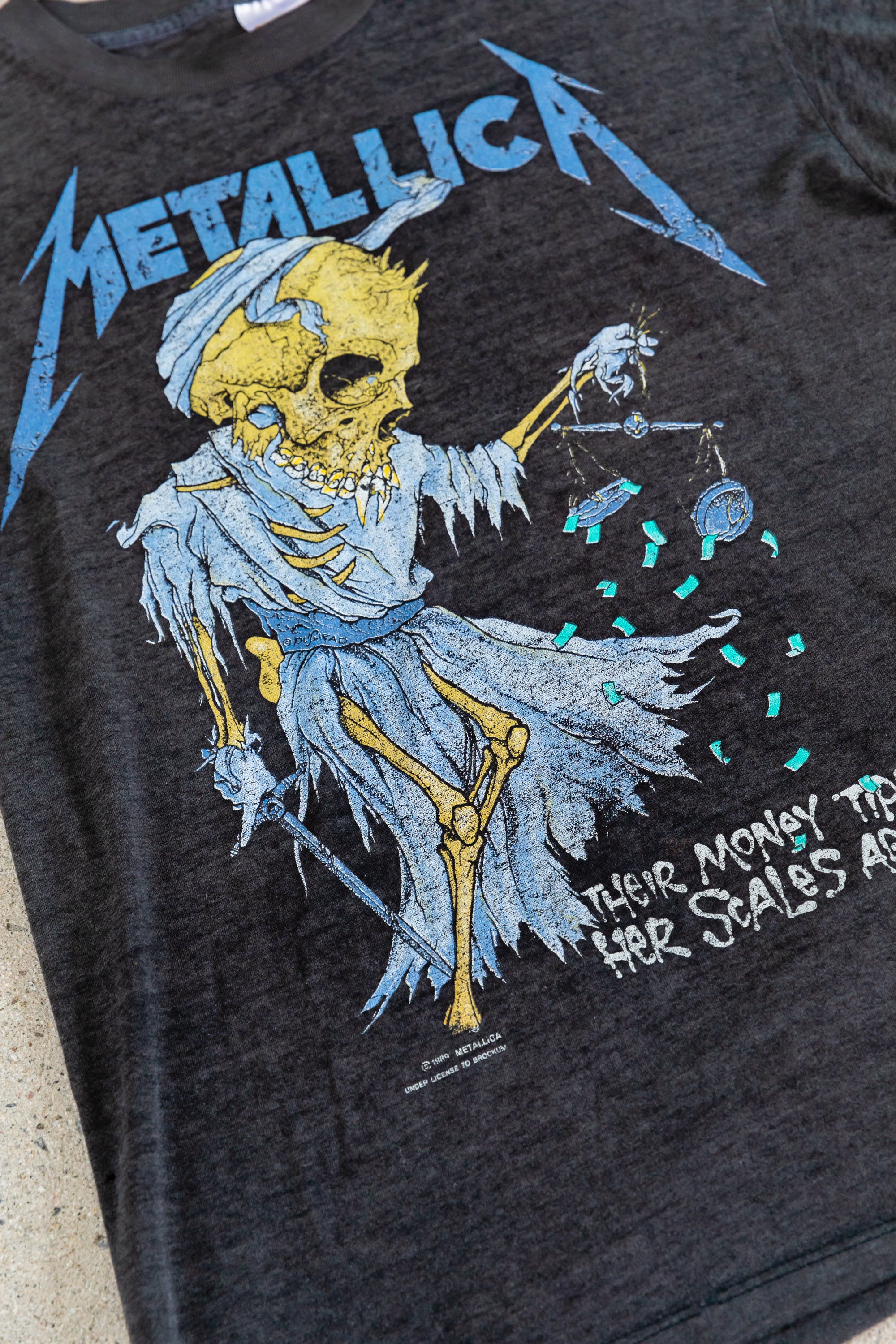 89年 初期 METALLICA DORIS PUSHEAD Tシャツ L 希少 メタリカ pushead