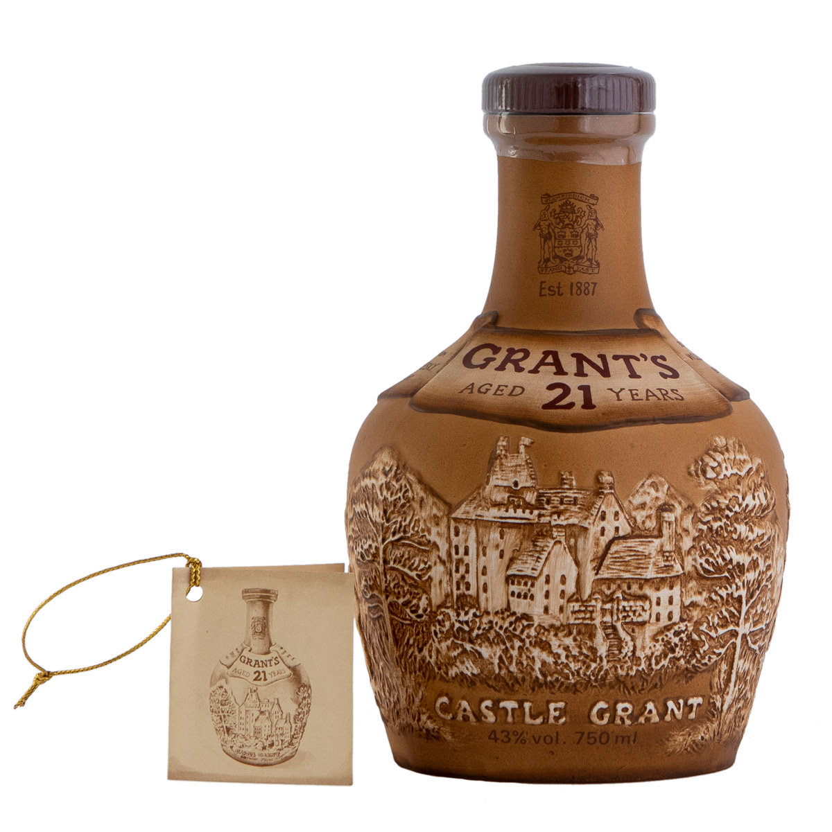 GRANT'S グランツ 21年 陶器ボトルウイスキ - 750ml 化粧箱付