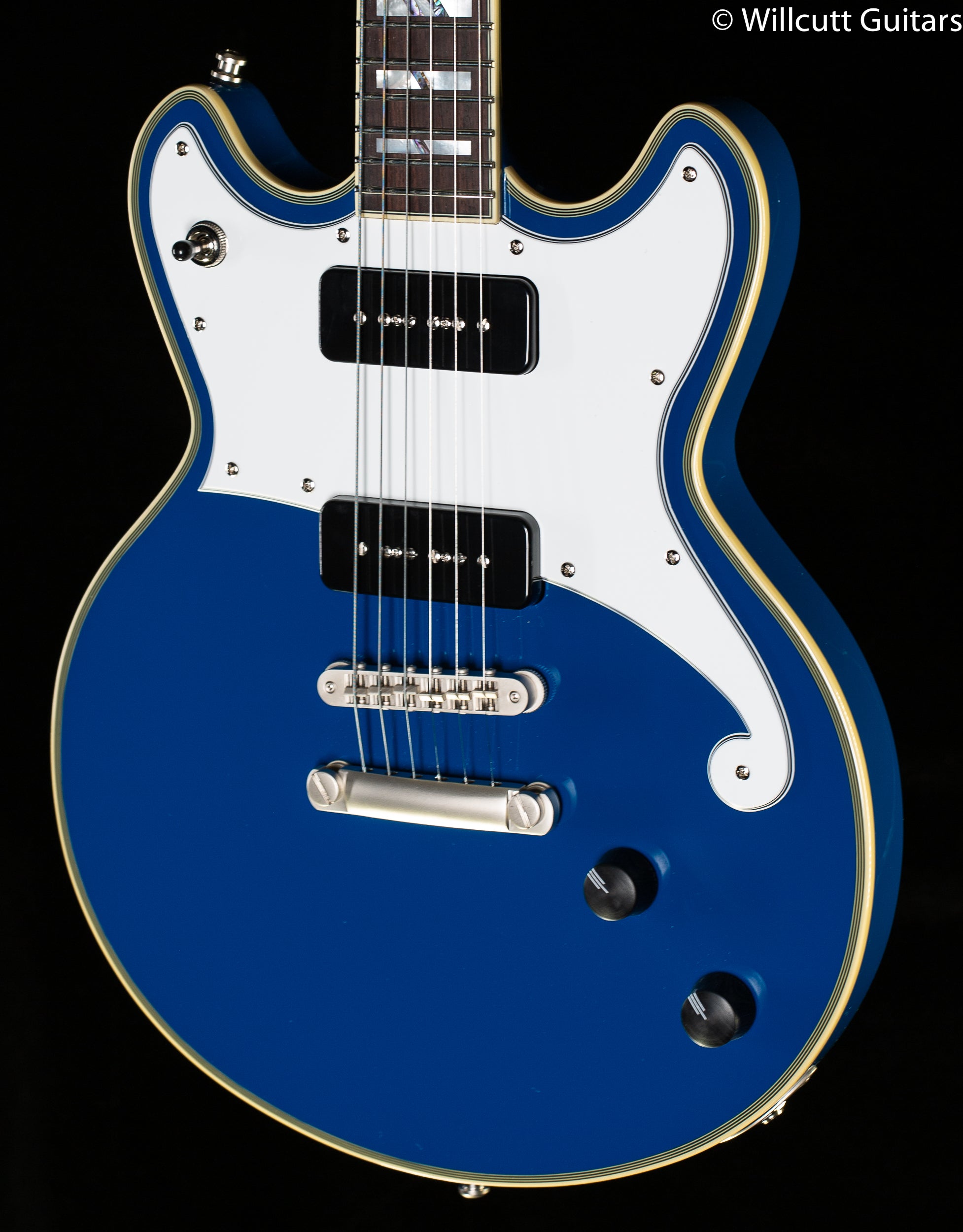 D'Angelico Deluxe Brighton LE Sapphire P-90's (130) - Willcutt Guitars
