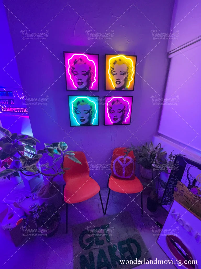 Marilyn Monroe 額縁付きネオンアート 「4点セット」 – wonderlandmoving