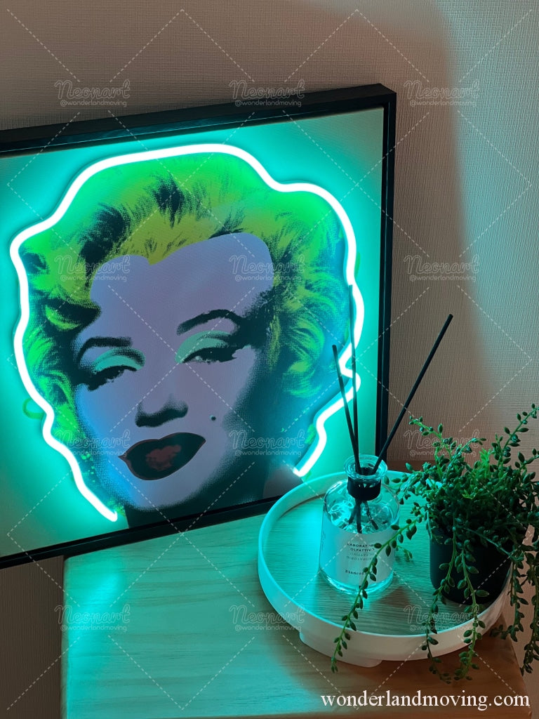 Marilyn Monroe 額縁付きネオンアート – wonderlandmoving
