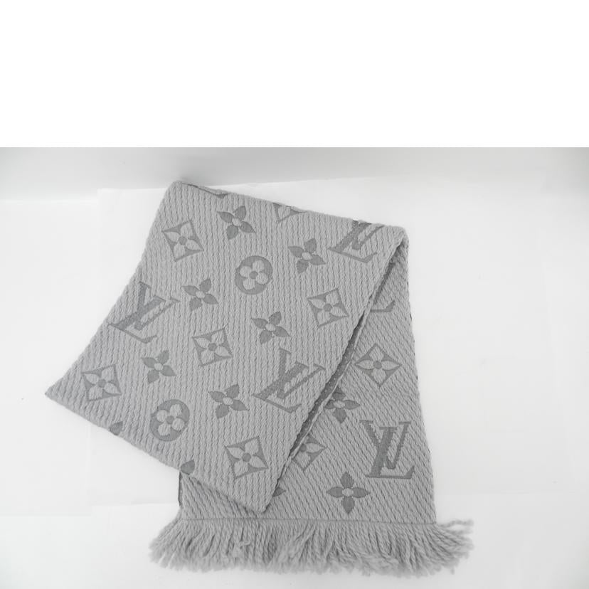 LOUIS VUITTON グレー マフラー フリンジ付き Louis Vuitton グレー