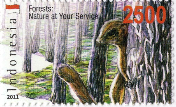Indonesia インドネシア|切手に見る樹木|11-木とデザイン|木の情報発信基地