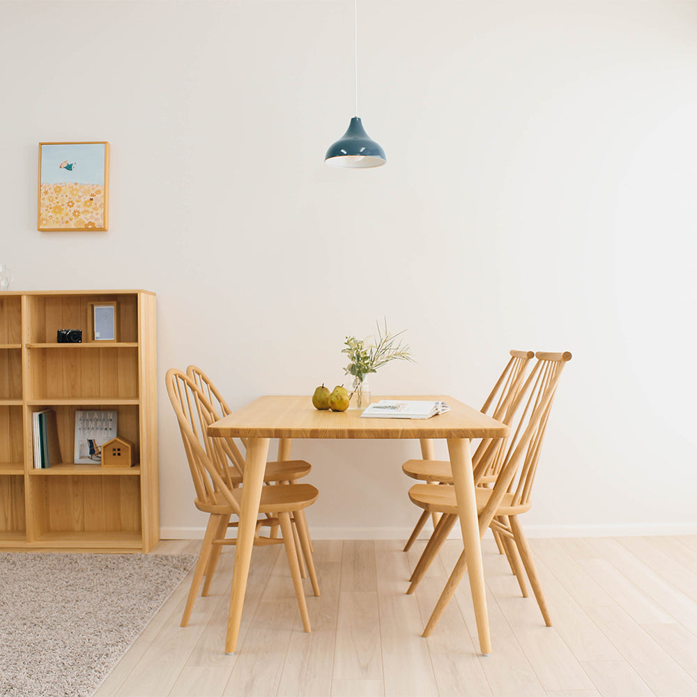 木目調 長方形テーブル 角丸デザイン