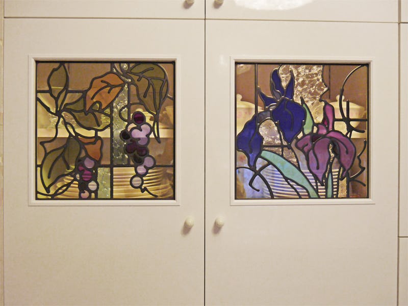 ステンドグラス風装飾ガラス(スクウェア) OG356｜オーダーガラス板.com