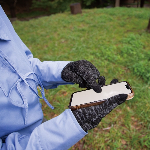 全面反射手袋（ブラック）｜交通安全・防犯・防災グッズならサンエス