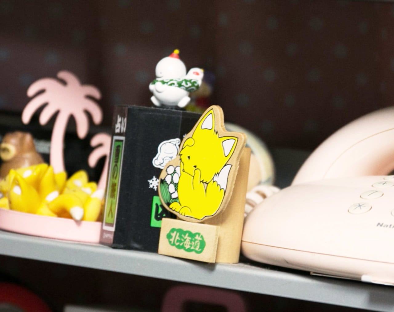 ファンシー絵みやげ バッジ きつね レトロ 懐かしい 【公式通販】