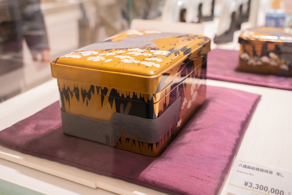 時代 光琳 蒔絵 硯箱 螺鈿細工 時代 光琳 蒔絵 硯箱 螺鈿細工 LIG
