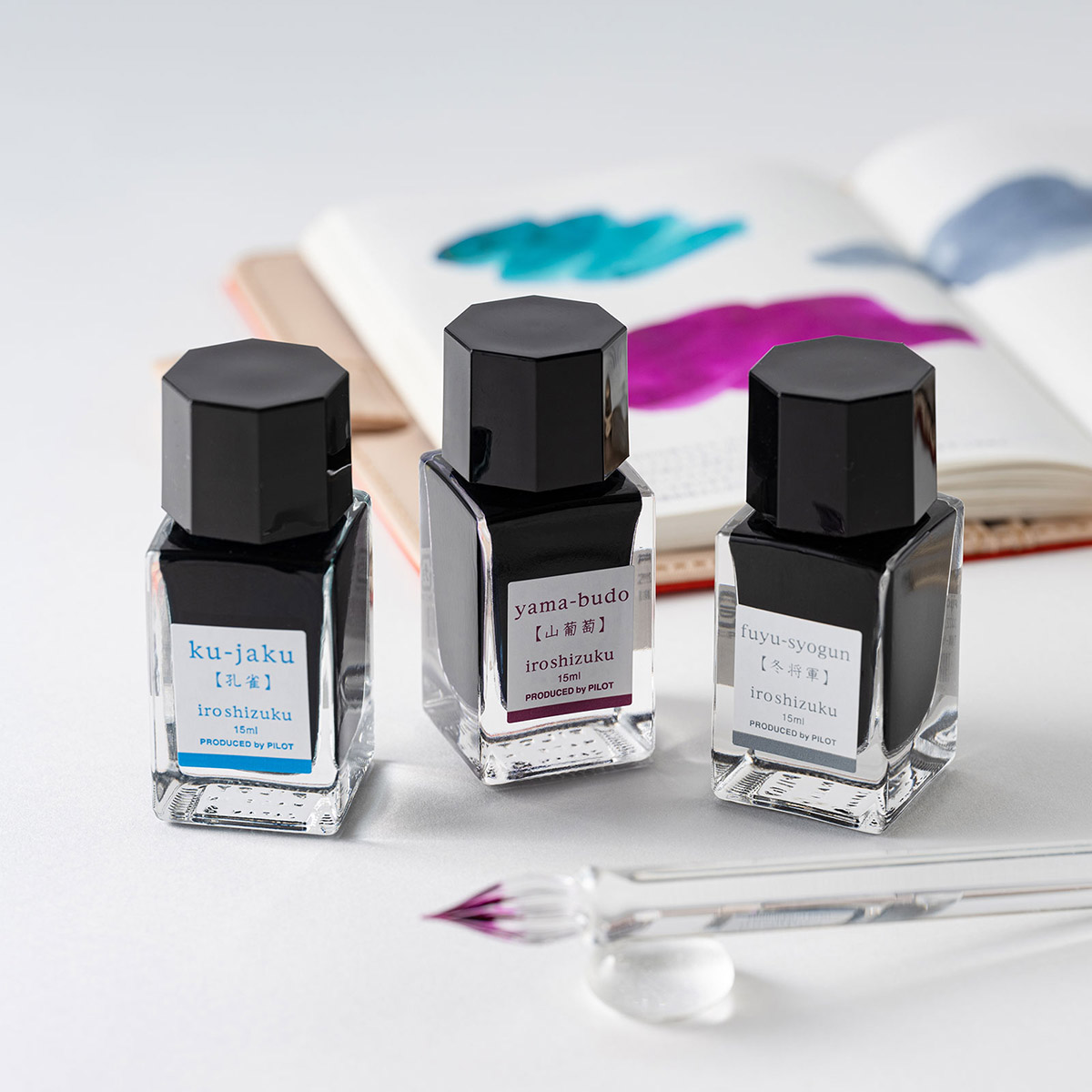パイロット 万年筆 カスタム74 F ＋ 色彩雫 インクセット パイロット