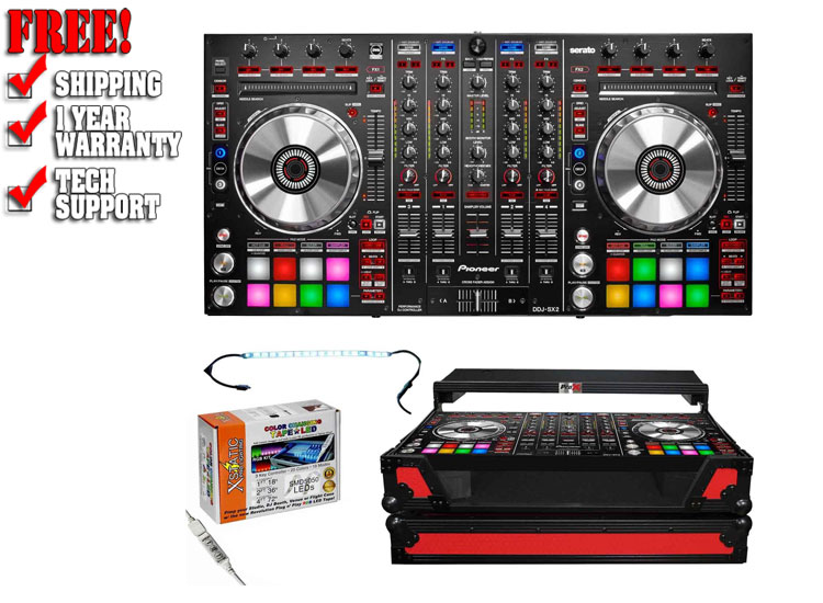 Pioneer DDJ-SX2 Performance DJ Controller Red Package
