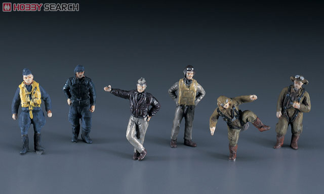 WWII パイロット フィギュア セット(日・独・米・英) (プラモデル