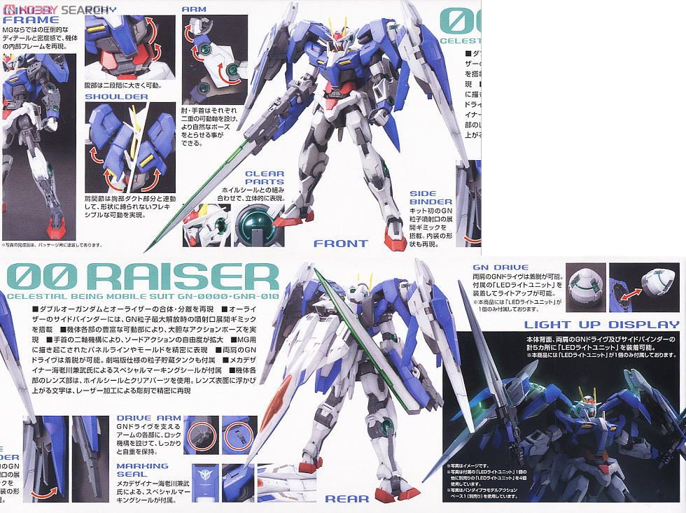 GN-0000+GNR-010 ダブルオーライザー (MG) (ガンプラ) - ホビーサーチ